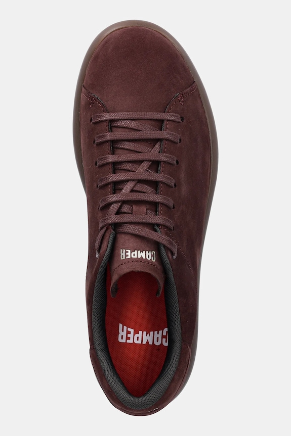 Camper adidași din nubuc Pelotas Soller burgundia K101003.007
