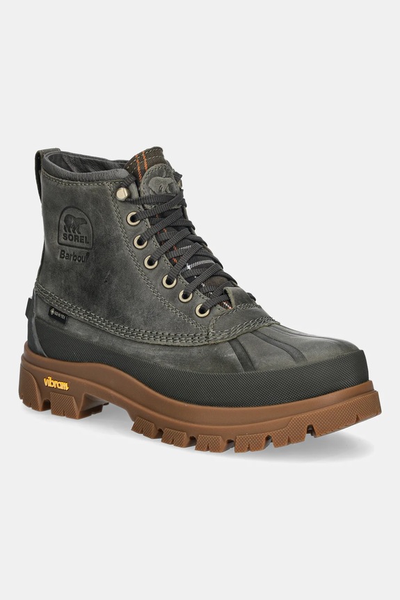 Topánky Sorel x Barbour Daysto usňová koža zelená 2154621