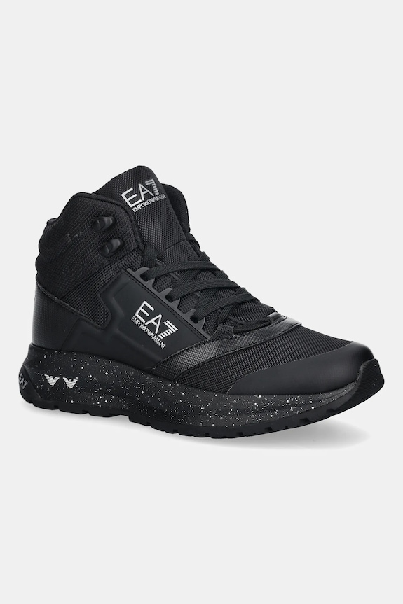 Členkové topánky EA7 Emporio Armani textilný čierna AF18615.7X000340