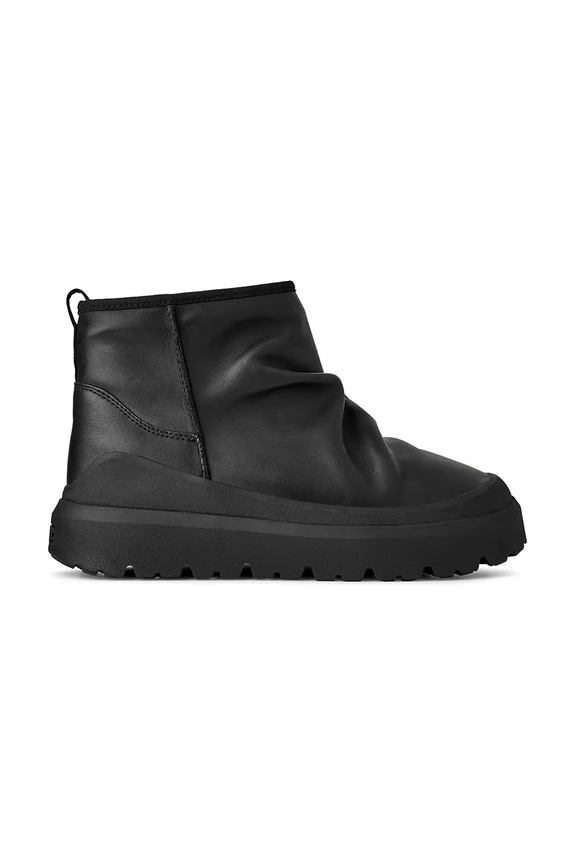 UGG bőr hótaposó Heritage Utility Mini Noir velúr bőr fekete 1171118.BLK