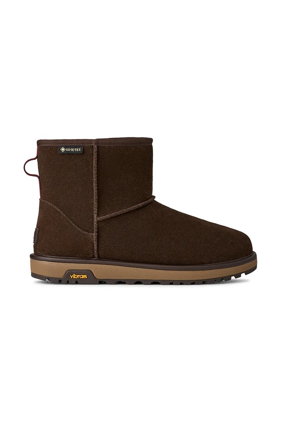 UGG stivali da neve in camoscio Classic Mini GTX isolamento sintetico marrone 1171150.DDC