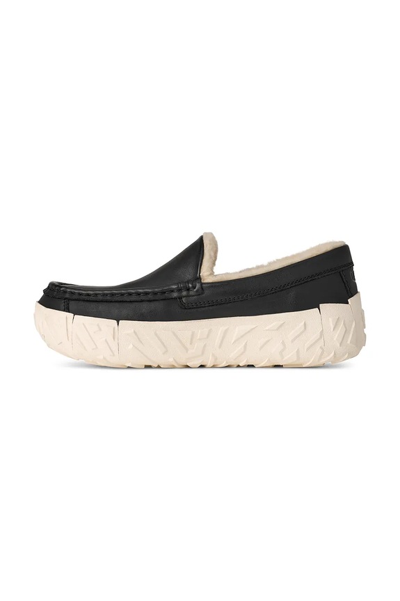 Kožené mokasíny UGG Ascot Wrap Tech Noir čierna 1171791.BKJ