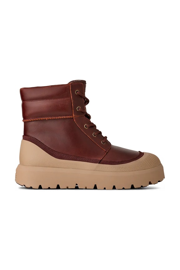 Členkové topánky UGG Neumel High Weather Hybrid semišová koža burgundské 1174250.CVN