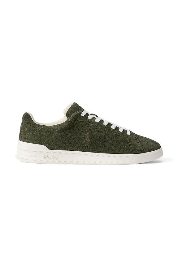Polo Ralph Lauren sneakers din piele întoarsă Hrt Crt Ii mic de statură verde 809973732004.300