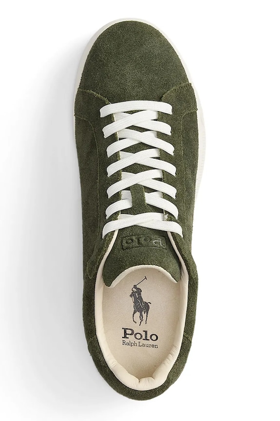 Polo Ralph Lauren sneakers din piele întoarsă Hrt Crt Ii verde 809973732004.300