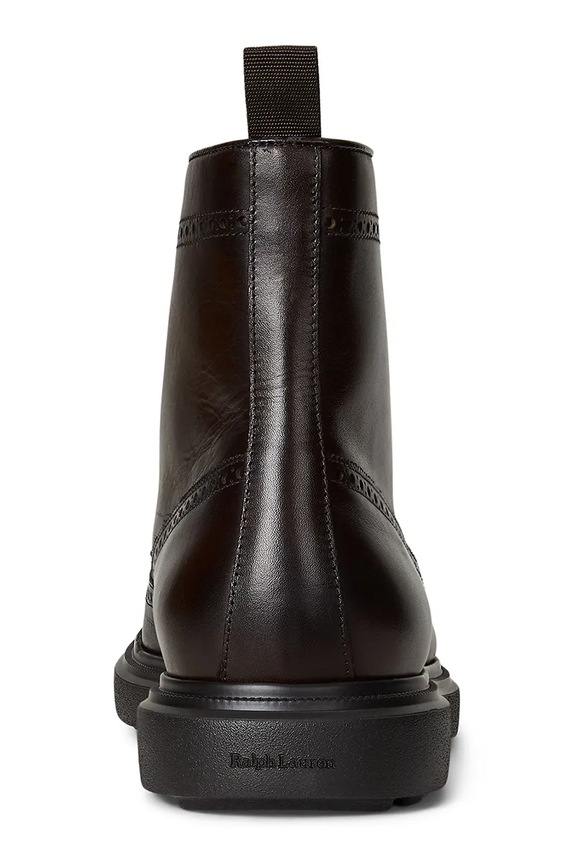 Scarpe Polo Ralph Lauren stivaletti brogue in pelle Martl Bro Bt 811974131001.201 marrone
