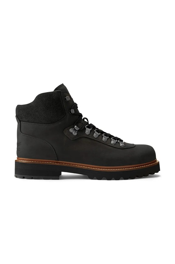 Δερμάτινες μπότες πεζοπορίας Polo Ralph Lauren Alpn Bt Lite λείο δέρμα μαύρο 812974116001.001
