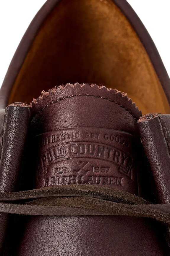 Shoes Polo Ralph Lauren leather shoes Jett Apron 803945530002.201 brown