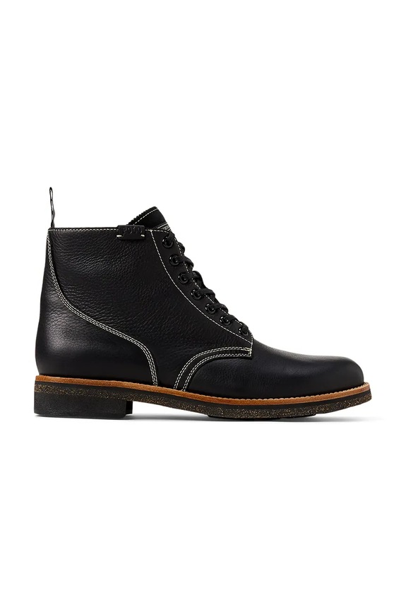 Polo Ralph Lauren stivali alti in pelle Radford Boot pelle fiore nero 812959000001.001
