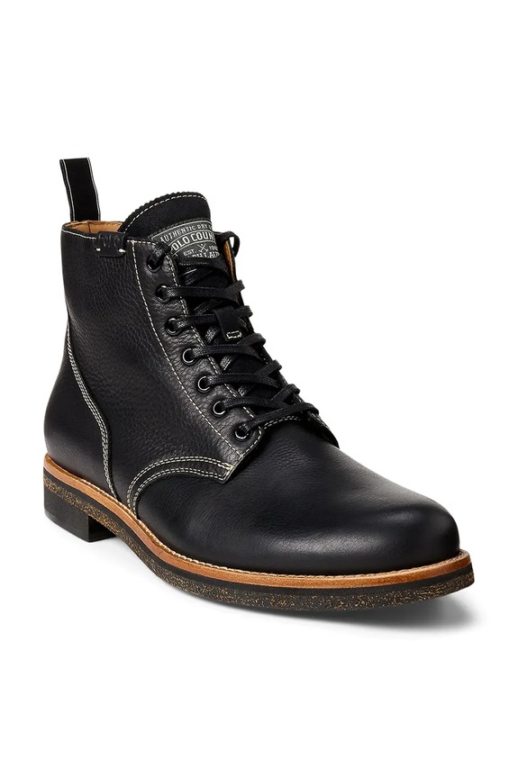 Polo Ralph Lauren stivali alti in pelle Radford Boot 812959000001.001 nero AW25