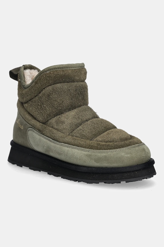 Semišové sněhule Axel Arigato Pillow Boot zateplené zelená F3374001