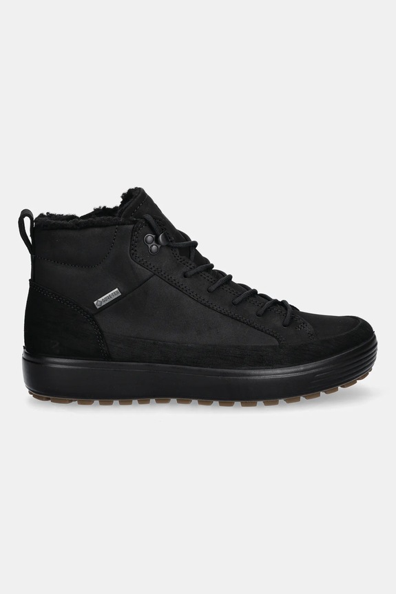 Cipele od nubuk kože Ecco Soft 7 Tred High Boot 450444.51052 crna AW25