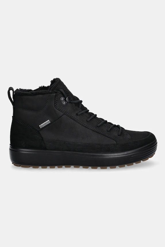 Cipele od nubuk kože Ecco Soft 7 Tred High Boot 450444.51052 crna AW25