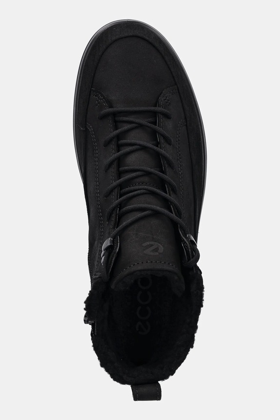 Cipele od nubuk kože Ecco Soft 7 Tred High Boot crna 450444.51052