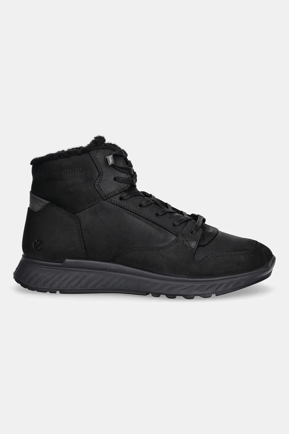 Ecco pantofi din nubuc Exostride Mid Warm 835414.02001 negru AW25