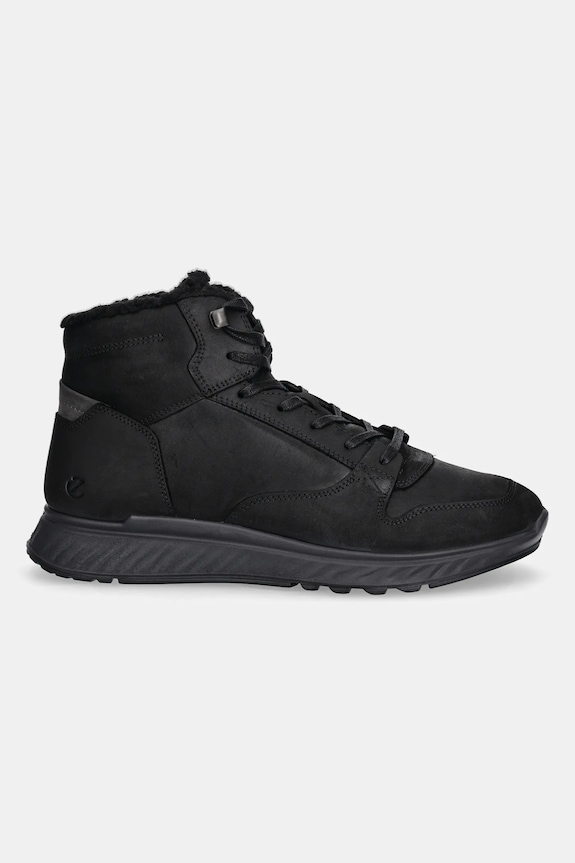 Ecco pantofi din nubuc Exostride Mid Warm 835414.02001 negru AW25