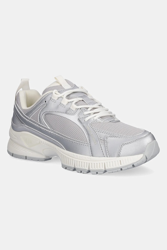 Armani Exchange sneakersy imitacja skóry licowej srebrny XM001690.AF17453.MZ127