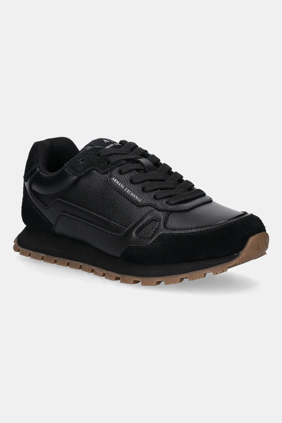 Armani Exchange sneakers piele întoarsă negru XM001725.AF17540.UC001