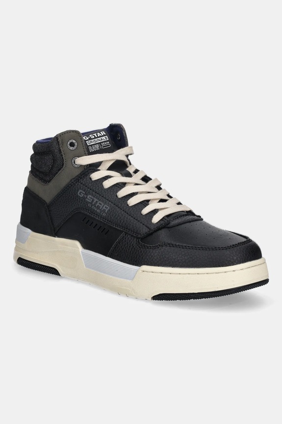 G-Star sneakers RINE MID BSC M pelle fiore nero D28198.01.G956