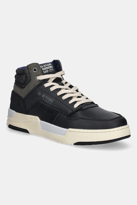 G-Star sneakers RINE MID BSC M pelle fiore nero D28198.01.G956