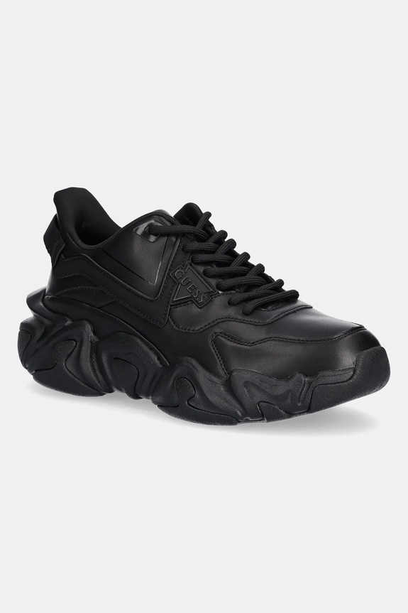 Tenisky Guess CESI imitácia kože čierna FMFCES.ELE12.BLACK