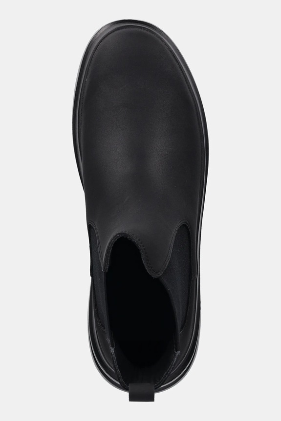 Kožne gležnjače Guess ELKO crna FMFELK.LEA10.BLACK