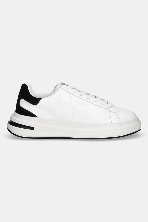 Kožené tenisky Guess ELBA FMFLBA.LEA12.WHIBK biela AW25