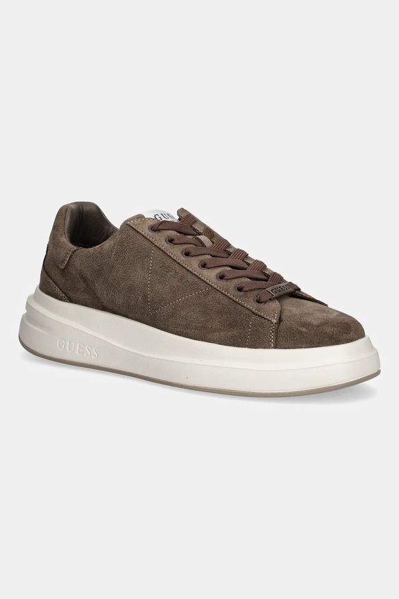 Guess sneakersy zamszowe ELBA pozostałe brązowy FMFLBA.SUE12.BROWN