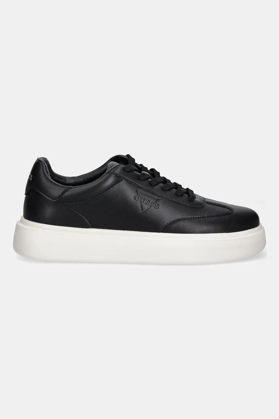 Guess sneakersy PLAZA FMFPLA.LEA12.BLACK czarny AW25