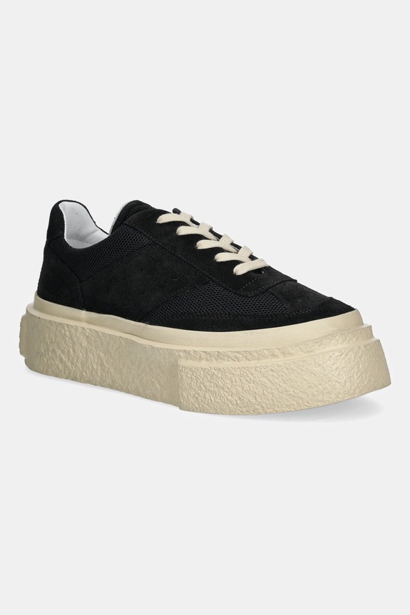 Παπούτσια MM6 Maison Margiela δέρμα σαμουά μαύρο SH1WS0013.P8305.T8013