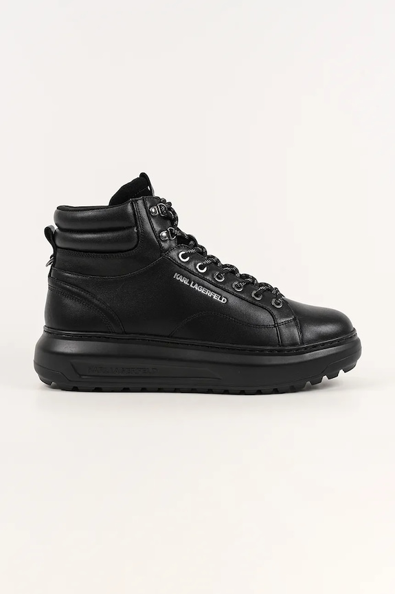 Kožne tenisice Karl Lagerfeld KAPRI LUG Planet friendly crna KL57555.00X