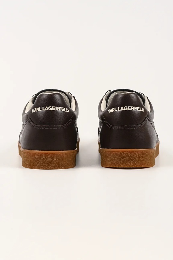 Obuwie Karl Lagerfeld sneakersy skórzane KANDIDATE KL53825A.0CH brązowy