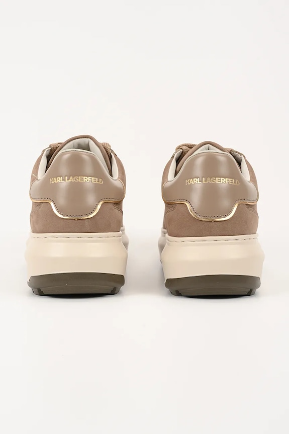 Взуття Шкіряні кросівки Karl Lagerfeld KAPRI LUG KL57545.2TN бежевий