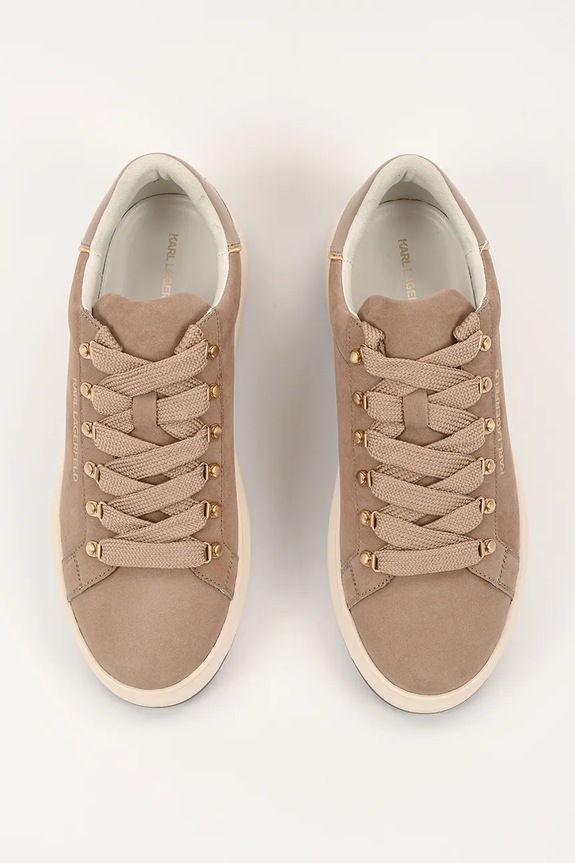 Шкіряні кросівки Karl Lagerfeld KAPRI LUG бежевий KL57545.2TN