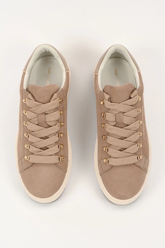Шкіряні кросівки Karl Lagerfeld KAPRI LUG бежевий KL57545.2TN