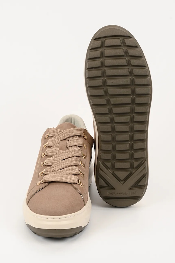Шкіряні кросівки Karl Lagerfeld KAPRI LUG KL57545.2TN бежевий