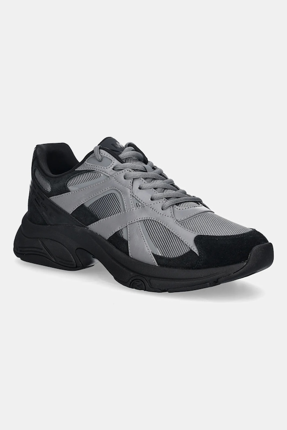 Sneakers Michael Kors Leo απομίμηση λείου δέρματος γκρί 42F5LEFS2D.144