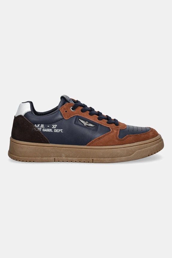 Usnjene superge Aeronautica Militare SNEAKERS 252SC0235UPL00244.94703 mornarsko modra AW25