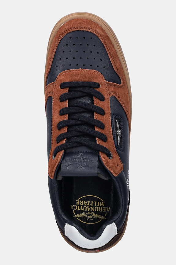 Usnjene superge Aeronautica Militare SNEAKERS mornarsko modra 252SC0235UPL00244.94703