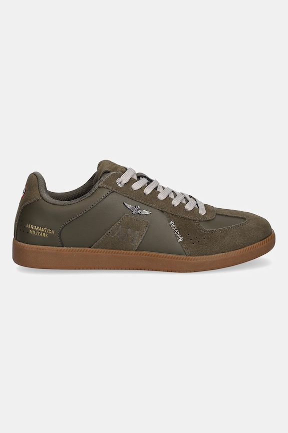 Kožené tenisky Aeronautica Militare SNEAKERS 252SC0315UPL00244.07302 zelená AW25
