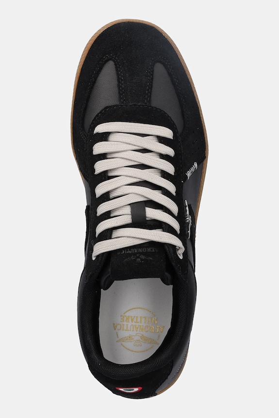 Kožené tenisky Aeronautica Militare SNEAKERS čierna 252SC0315UPL00244.34300