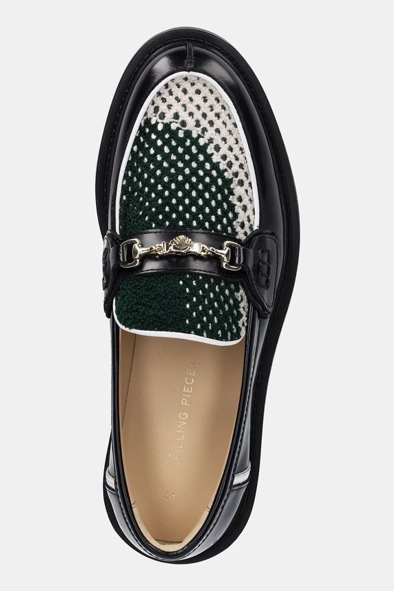 Kožené poltopánky Filling Pieces Loafer Rugby Degrade čierna 122511303248