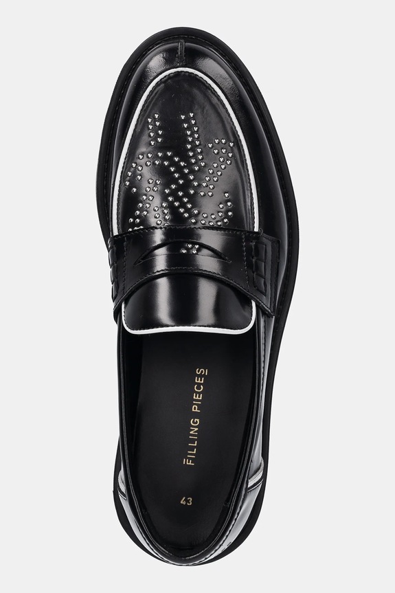 Kožne cipele Filling Pieces Loafer Gowtu Studs crna 122511303255
