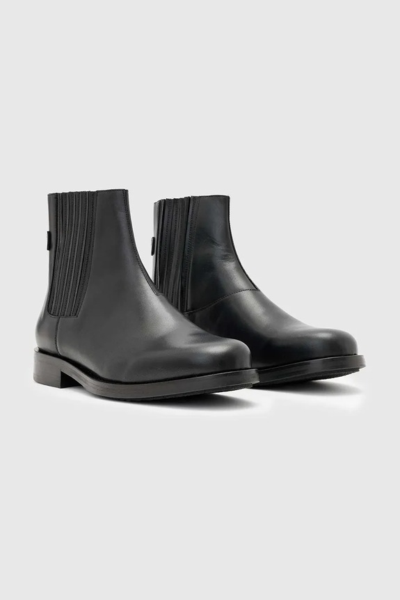 AllSaints sztyblety skórzane Bloom Chelsea M030FD czarny AW25