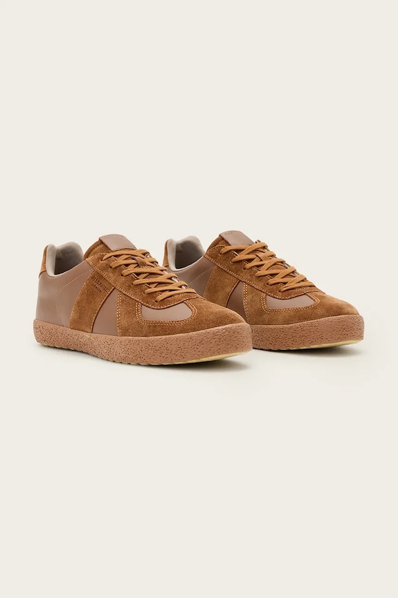 AllSaints sneakers din piele JAIMEE LOW TOP M052FB.BRN maro AW25