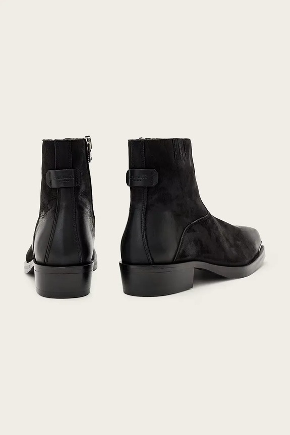 Obuwie AllSaints buty skórzane Orla Toe Cap Boot M033FD czarny
