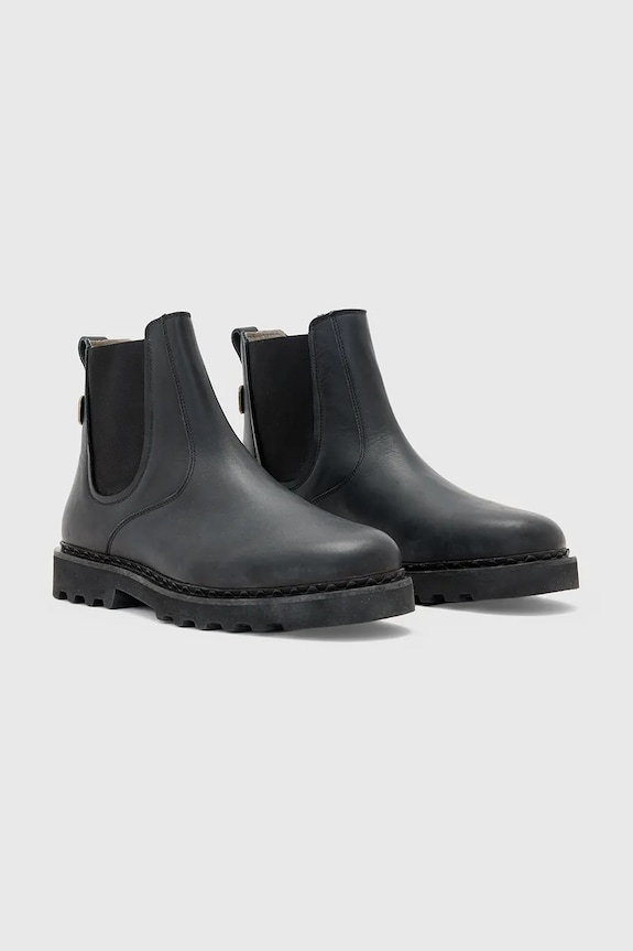 Високи обувки AllSaints Skiff Chelsea Boot M025FD черен AW25