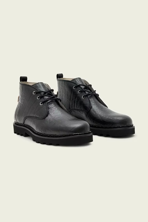 AllSaints półbuty skórzane Skiff Mid Boot M028FD czarny AW25