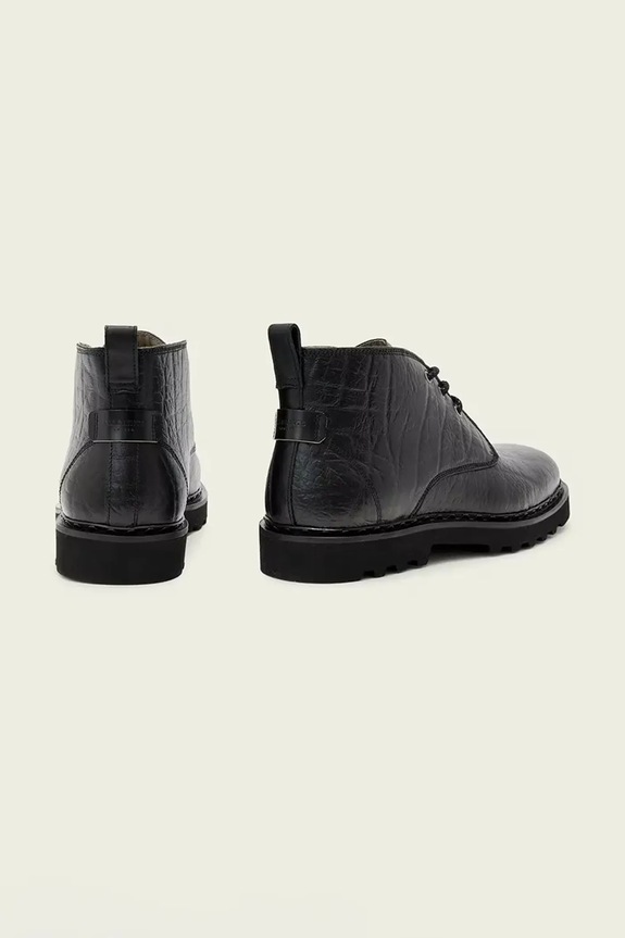 Obuwie AllSaints półbuty skórzane Skiff Mid Boot M028FD czarny