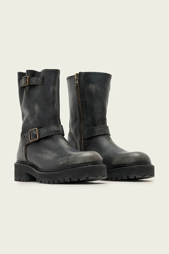 AllSaints pantofi inalti Tait Boot M080FB maro AW25